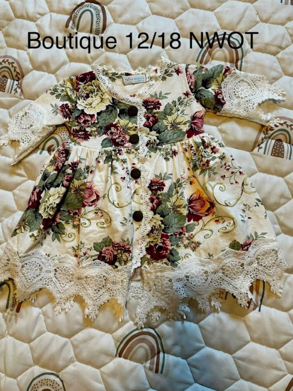 boutique floral dress 12/18